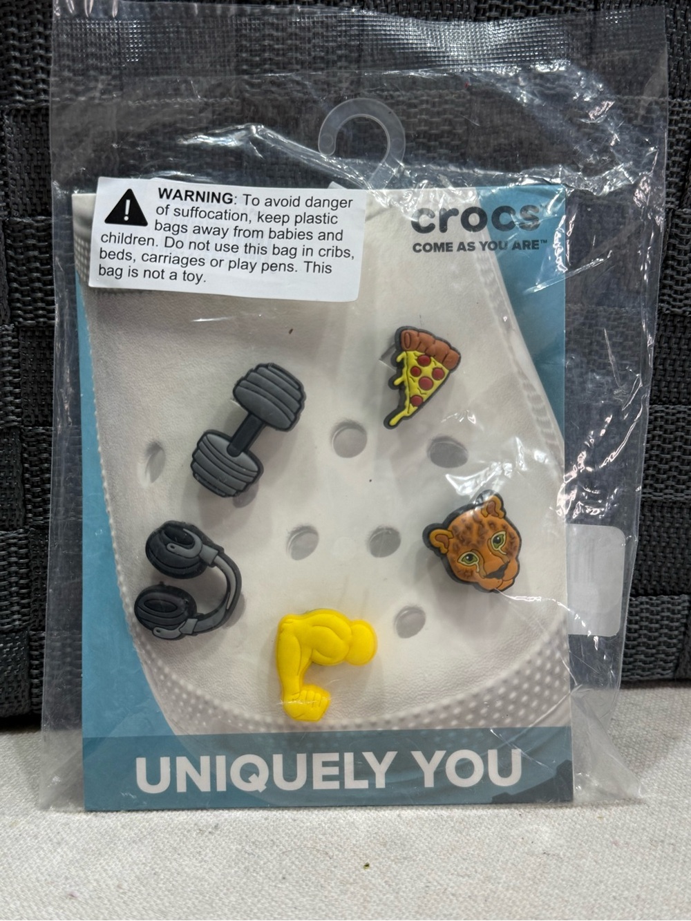 Crocs Kids White Jibbitz Charm Pack - Yellow & Multicolor Accents